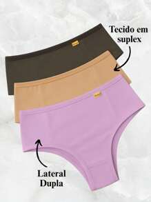 Kit 5 Calcinha Cinta Segura Barriga Suplex Pós Parto - Helena