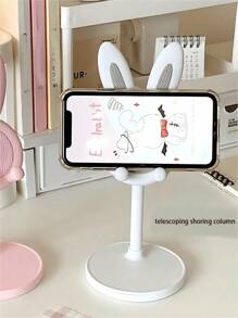 Suporte para tablet dobrável ajustável em formato de coelho, 2 peças, suporte para celular, dia dos namorados, casamento, aniversário, volta às aulas