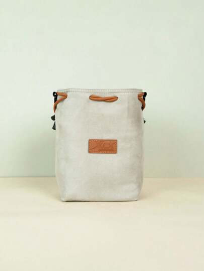 1pc Fluffy Camera Bag, Dual Pocket Design, Accessory Storage For Nikon Canon, Cameras Camera Case Digital Camera CaseTravel Essentials Travel Accessories Travel Must Haves