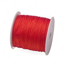Corda de nylon de 50 m/rolo, tamanho 72, 0,8 mm, fio de nylon para tecelagem artesanal, para fabricação de joias, miçangas, acessórios para cordão de borla