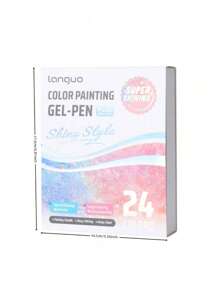 24-Color Flash Special Effect Painting Brush, 1.0mm Bullet, Large-Capacity Marking Painting Brush, Highly Attractive Stackable Color Visible Ink Level - Suitable For Paper Jams, Diaries, Paintings, Markings, Coloring, Art Projects Back To School