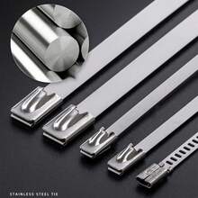 100 tiras de metal de acero inoxidable por bolsa, 70 cm, ampliamente utilizadas, adecuadas para la industria energética, el transporte ferroviario, la industria de construcción naval, la fabricación de maquinaria, etc. - Unitalla - Ver 4