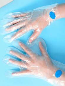 200/100片加厚一次性手蜡/足膜水疗护理，保湿滋养，带固定带，DIY手足护理 - 白色 - 查看 2