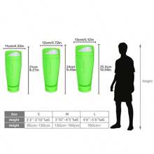 1 Set - 1pair Pocket Sock Calf Sleeves And Pads For Men & Women, Breathable & Elasticity, Knee Sleeve For Football, Soccer Players, Thick EVA Pads, For Height Above 95cm/37in, Black, White, Blue, Green, Orange, S/M/L,