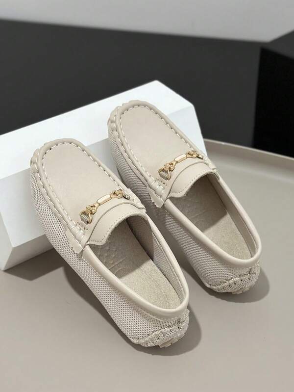 Children's Loafers Dress Shoes, 2025 New Breathable Knit Casual Shoes, Business, Daily Wear, Fashionable Moccasin Shoes