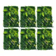 6PCS Greenery Walls, Artificial Greenery Wall, Artificial Grass Backdrop Wall - Green - View 7