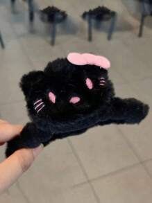 Sanrio 1PC Pink Accessories Hello Kitty Cat Hair Claw With Bow Details Cute Cartoon Family Birthday Gift For Friends Best Gift Perfect Gift Mother's Day Gift