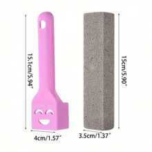 Pumice Cleaning Stone With Replaceable Handle, Toilet Cleaner, Hard Water Stain Remover, Suitable For Bathroom/Pool/Kitchen/Home Cleaning