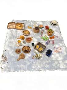 1PC Bohemian Style Picnic Mat Camping Blanket Tablecloth Outdoor Lawn Mat Camping Equipment Bohemian Style Tablecloth Nap Blanket Tent Moisture-Proof Mat Picnic Mat Suitable For Outdoor Picnic Holiday Party Decoration Bedroom/Living Room Decoration Outdoor Travel Valentine's Day Gift Interior Decoration,White