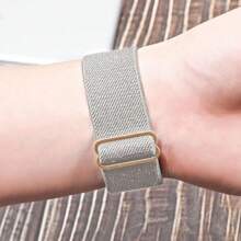 CTPOR 1pc Nylon Stretch Band Buckle Loop Sport Strap Compatible With Watch Band Compatible With Apple Watch Strap 38mm 40mm 41mm 42mm 44mm 45mm 49mm, Soft Silicone Waterproof Strap Compatible With Watch Strap Compatible With Apple Watch Series Ultra 8 7 6 5 4 3 2 1 SE Women Men Parts Replacement