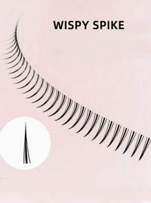 12 Rows 228PCS Premium A Shaped Spike Manga Clusters DIY Tail False Eyelashes 0.07 J D Curl 8-15mm Bottom Lash 6 7mm Natural Look Wispy Anime Cosplay Asian Style Individual False Eyelashes Extensions For Daily,Party,Makeup Tool