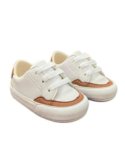 Sapatinho Branco unissex tênis de bebê cano baixo colorido menina e menino