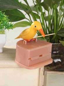 1PC Bird Toothpick Box, Intelligent Toothpick Storage Box, Cute Spread Wings, Home Decompression Toothpick Can, Press To Pop Out Bird Toothpick