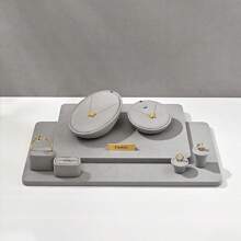 Oirlv All White Jewellery Display Set Shop Cabinet Display Props Necklace Display Bust Watch Ring Earrings Bracelet Decorative Stand