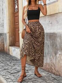 Women Leopard Print Skirt, Fashionable For Summer