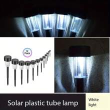 1/12 piezas Luces solares de camino para exteriores, luces de jardín y paisaje alimentadas con energía solar para caminos, céspedes, patios, senderos, decoración de pasillos