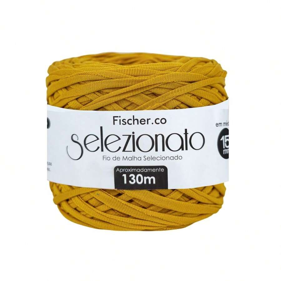 Selected Knitting Yarn 15mm 130 Meters Various Colors - Card 1 - 24 MUSTARD - View 1