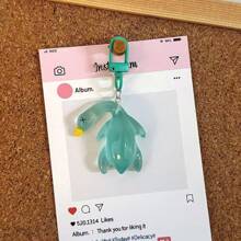 1pc/2pcs/4pcs/6pcs Mixed Luminous Roasted Duck Keychain, Luminous Transparent Color-Changing Roasted Duck Keychain, Hot Backpackendant, Fun Best Friend Gift