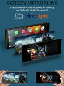 XUDA New 10.26inch IPS Touch Screen CarPlay Radio Multimedia Video Player Portable Wireless Carplay MP5 Player Compatible With Apple Or Android Auto - Black - View 9