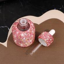 1 pieza Dispensador de botella de vidrio premium con gotero, botellas dispensadoras, botellas de perfume, botellas de aceites esenciales, recipiente recargable vacío para aceites esenciales, perfumes, cosméticos y líquidos, diseño sencillo, ligero y fácil de transportar, ideal como contenedor de muestras diarias y para llevar de viaje, regalo perfecto para novias durante la temporada navideña