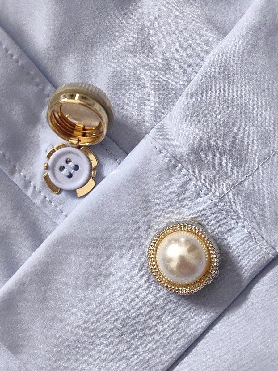 2 chiếc nút áo sơ mi hoa khuy măng sét tay áo hoa kẹp nút cho váy cưới trang trí tuxedo nút quần áo phụ kiện quà tặng - Nhiều màu - Xem 1