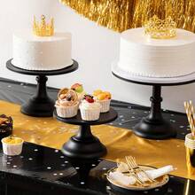 1件装派对蛋糕架 - 优雅铁艺甜点展示架，黑色圆形蛋糕架套装，适用于蛋糕、糖果、甜点、托盘，可重复使用且可拆卸，适用于婚礼、生日、毕业典礼等庆祝活动 - 彩色 - 查看 7