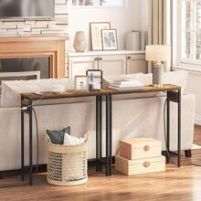 Console Table With Power Outlets, Slim Console Table With Charging Station, Hallway Table, Narrow Sofa Table For Small Space, Hallway, Entryway, Living Room - UK Plug(220-240V) - View 5
