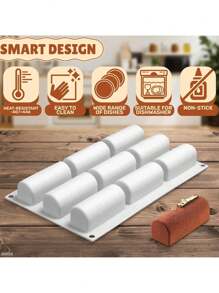 1pc,3D Stick Shape 9 Grid Silicone Mold For Chocolate Truffle Mousse Cake Dessert Mold DIY Baking Molds Baking Tool