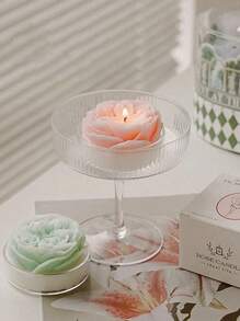 Vela Aromática de Vidro com Aroma de Rosa 1 Pacote, Presente do Dia das Mães, Decoração para Quarto, Casamento, Aniversário, Celebração Romântica, Festa de Casamento, Cera de Soja Inodora, Embalagem em Caixa Colorida de Alta Qualidade, Vela de Aniversário, Decoração para Pedido de Casamento, Decoração de Jantar à Luz de Velas
