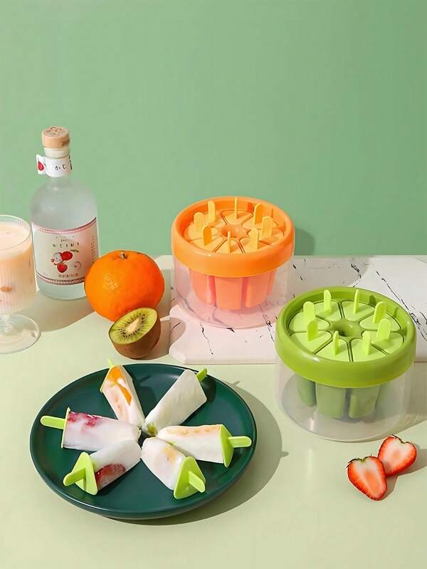 2pcs Molds For Homemade Ice Cream,Available In A Variety Of Colors,A Must For Every Family