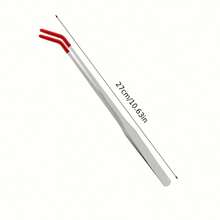 Set di attrezzi in acciaio inossidabile per l'alimentazione di rettili, con testa in gomma - Pinzette per rettili striscianti, adatte per lucertole, lucertole dalla criniera, geco, rane, criceti, tartarughe, pesci, conigli, distributori d'acqua per conigli, mangiatoie, cucchiai per l'alimentazione delicata della bocca, accessori per animali striscianti