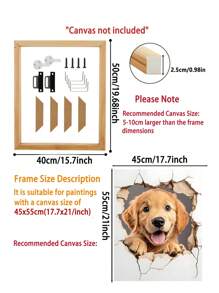 1 Set Wooden Picture Frame DIY Wood Strips Assembly Kit (For Gallery Framing Oil Painting/Installing Stretched Canvas Bars), Size Options 12x16, 16x20, 16x24 Inches, Poster Decoration - Current Fashionable, Cost-Effective