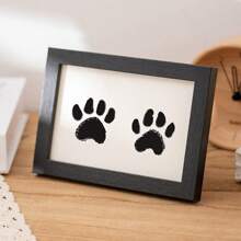 Pet Footprints Handprints Dog Paw Creative Birthday Gift Wooden Photo Frame Albums Personalized Modern 5/6/7/8 Inch Picture Frame Stand For Wall Hanging Decorative Commemorative Keepsake Gift
