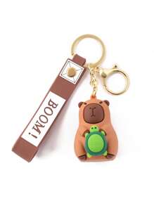 1pc Capybara Keychain With Cartoon Turtle & Duckie Charms, Suitable For Backpack, Everyday Use And Holiday Gifts