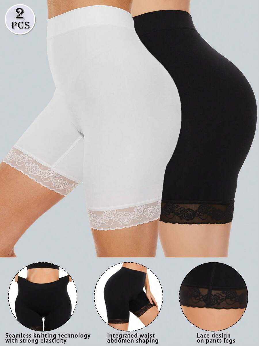 2 chiếc quần short nữ không đường may có lớp lót, đồ lót tập yoga/đạp xe/thể thao.