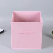 1 pièce Boîte de rangement carrée en tissu non tissé coloré, organisateur pliable sans couvercle pour vêtements/articles, bac de stockage multifonctionnel