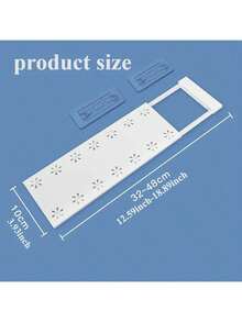 1 Piece Adjustable Shelf Divider, Suitable For Closet, Kitchen, Bathroom - Space-Saving Expandable Shelves Without Drilling - White - View 10