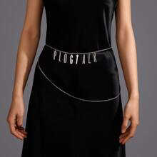 Evening Party Dresses Customized Name Waist Chain Personalized Name Belly Chain Custom Charm Layered Waist Dresses Chain Bridesmaid Wedding Body Jewelry Best Friend Gift