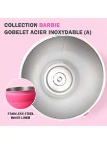 Miniso Barbie Gradient Stainless Steel Straw Cup 800mL/27.05oz - Stylish And Portable, Keeps Drinks Hot & Cold, Ideal For Office, School, And Outdoor Activities (1PC)
