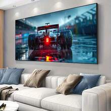 1PC No Framed Modern Racing And Racing Canvas Artwork, Suitable For Decorating Living Room And Bedroom With Modern Canvas Poster - Black - View 1
