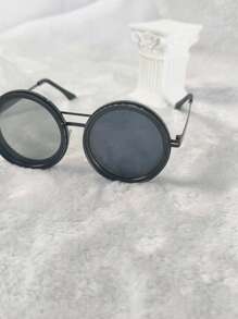 1 pieza Gafas de moda giratorias de estilo retro de spandex, adecuadas para fiestas, reuniones, viajes, moda, estilo steampunk con brillo ajustable, marco de aleación, marco negro con lente gris, excelente para baile de máscaras y accesorios de moda, gafas de moda estilo steampunk, gafas de moda con marco de aleación para verano, playa, viajes, al aire libre