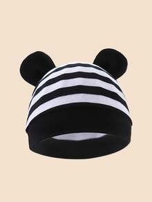 4件套婴儿帽套装，适合春秋季佩戴，包含婴儿帽、新生儿帽、男童帽，采用柔软面料，可爱耳朵设计，四季皆宜，适合0-6个月宝宝日常佩戴。 - 彩色 - 查看 5