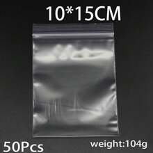 30-100 st Klart Zip Lock Ziplock Förvaring Presentpåsar Transparent plast Små smycken Förpackning För Armband Halsband Örhängen Ringar Smycken Förvaring