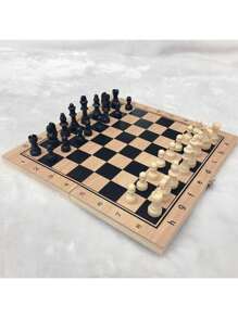 Premium 3-in-1 Holz-Schachspiel mit ausklappbarer Aufbewahrung, inklusive klassischem Schach, Dame und Backgammon, für Erwachsene