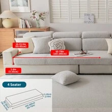 1pc Stretch Jacquard Sofa Cover, Machine Washable, Anti-Cat Scratch, Furniture Protector Sofa Cushion Cover Set With Recliner Slipcover, For Modern Living Room, Bedroom, Office Decor Room Decor Home Decor Living Room Decor Couch Cover Sofa Covers