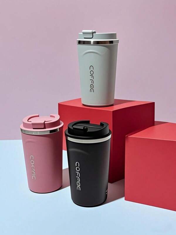 Canecas de viagem à prova de derramamento e vazamento, copos de café reutilizáveis com tampas, copos de café a vácuo de aço inoxidável, café à prova de vazamento, copos com isolamento térmico para homens e mulheres, bebidas quentes e frias, café à prova de vazamento, caneca de aço inoxidável reutilizável sem alça que mantém frio e quente, adequada para carro, uso diário, viagens e presentes de volta às aulas