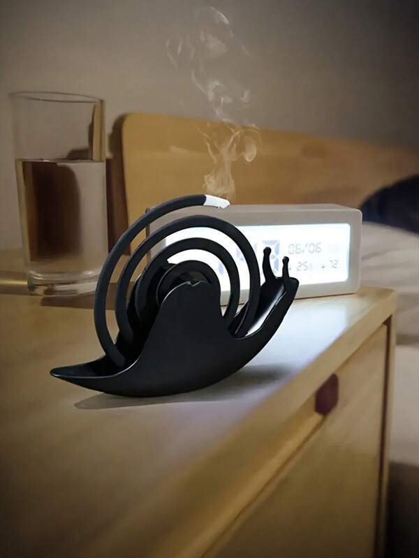 2 pezzi/1 pezzo Porta incenso a forma di lumaca, decorazione domestica creativa, in materiale metallico, piatto per spirale antizanzare, bruciatore per incenso da interno, supporto per aromaterapia portatile da esterno, bruciatore antizanzare resistente al fuoco, facile da pulire