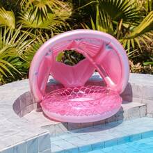 Pink Mermaid Tail Inflatable Swim Ring For - Durable PVC, Fun Pool Toy With Fish-Scale Design, Perfect For Youngsters' Water Play And Pool Time