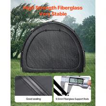 Bike Storage Tent, 4 To 5 Bikes, Outdoor Spacious Bike Storage Tent With Ventilated Window, Waterproof Fan-Shaped Bike Tent With High Strength Fiberglass & Dual Zippers, Fit For Bicycle - 5.6*7*5ft Unilateral Door - View 4