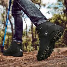 Men's Waterproof Non-Slip Outdoor Hiking Shoes, Warm Trekking Climbing Shoes